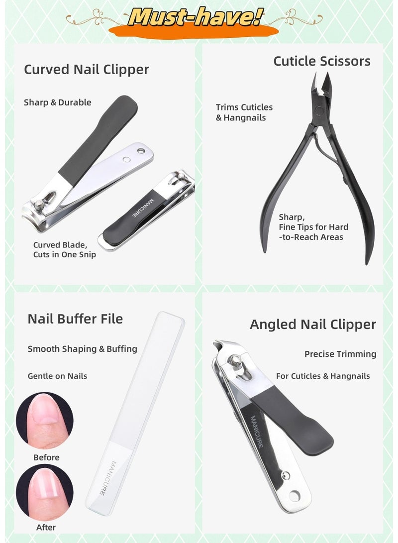 18 In 1 Nail Clipper Manicure Set Twilight Purple - Image 3